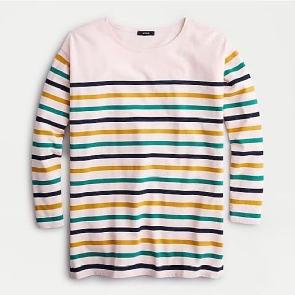 J. Crew Tops - J.Crew Striped boatneck Tunic Medium